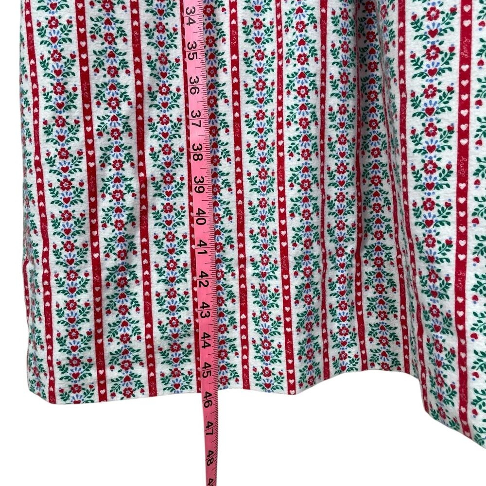 Vintage Lanz of Salzburg Cotton Flannel Nightgown Floral Hearts Medium Cottage - Picture 15 of 15